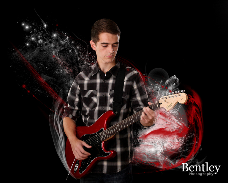 Guitar, senior portrait, Winder, GA