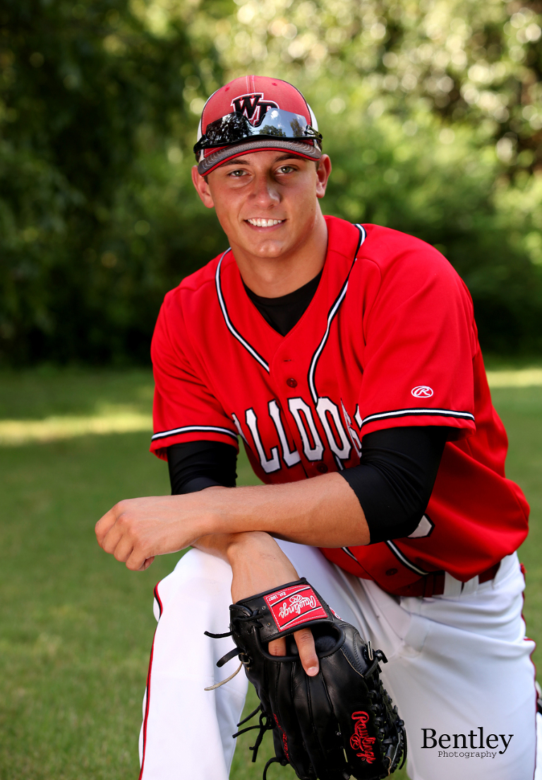 Senior portrait of a baseball player