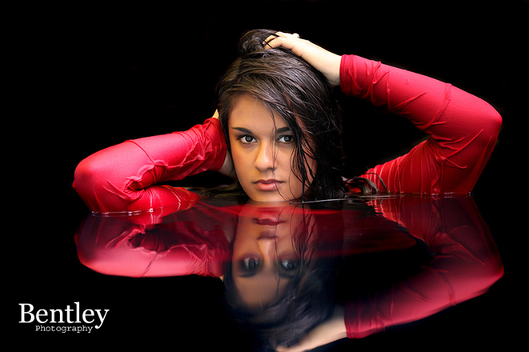 Bentley Photography, senior portrait, water